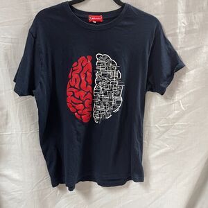 Molecule 1100 Brain Print T Shirt Regular Fit SS Size XL Unisex